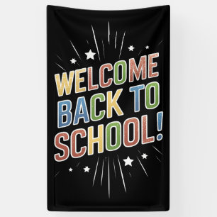 Willkommen Zurück In Der Schule Lehrer Erster Schu Banner