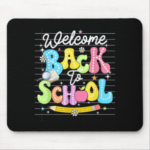 Willkommen Zurück In Der Schule Lehrer Kinder Erst Mousepad