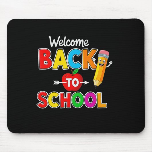 Willkommen zurück in der Schule Lehrer Schüler ers Mousepad (Vorne)