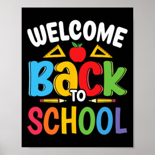 Willkommen Zurück In Der Schule Lehrer Schüler Ers Poster