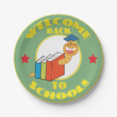 Willkommen zurück in der Schule Pappteller (Vorderseite)