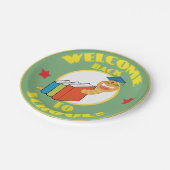 Willkommen zurück in der Schule Pappteller (Schrägansicht)