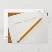 Willkommen zurück in der Schule! Postkarte (Vorne/Hinten)