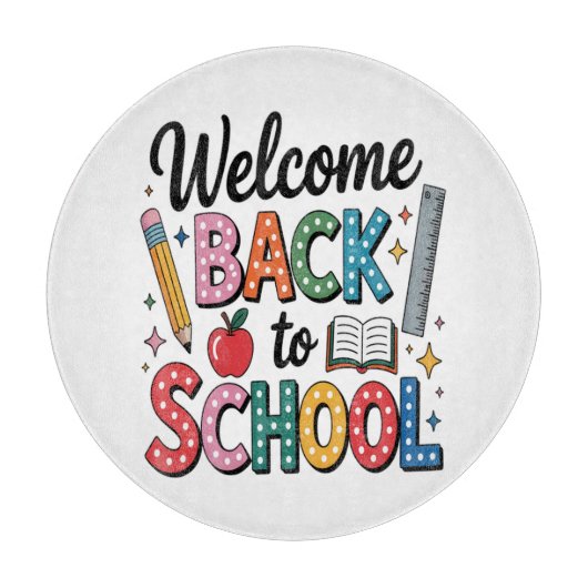 Willkommen zurück in der Schule Schneidebrett (Vorderseite)