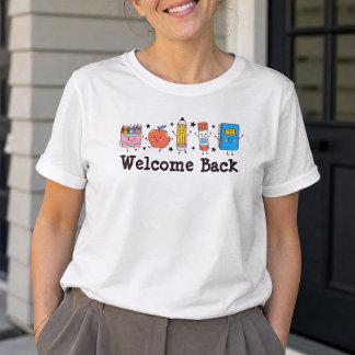Willkommen zurück in der Schule Süße Schulmaterial T-Shirt