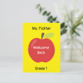 Willkommen zurück in Red Apple mit dem Namen des L Postkarte (Stehend Vorderseite)