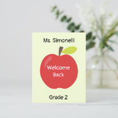 Willkommen zurück in Red Apple mit dem Namen des L Postkarte (Stehend Vorderseite)