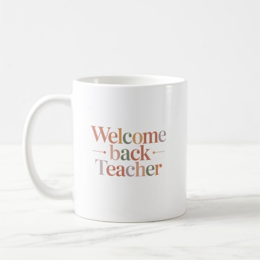 Willkommen zurück Lehrer Kaffeetasse (Links)