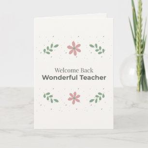 Willkommen zurück Lehrkarte Geschenk zum neuen S Karte