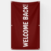 Willkommen zurück! Maßgeschneidertes Außenbanner Banner (Vertikal)