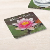 Willkommen zurück Mitarbeiter Lehrer Wasser Lily B Rechteckiger Pappuntersetzer (angewinkelt)