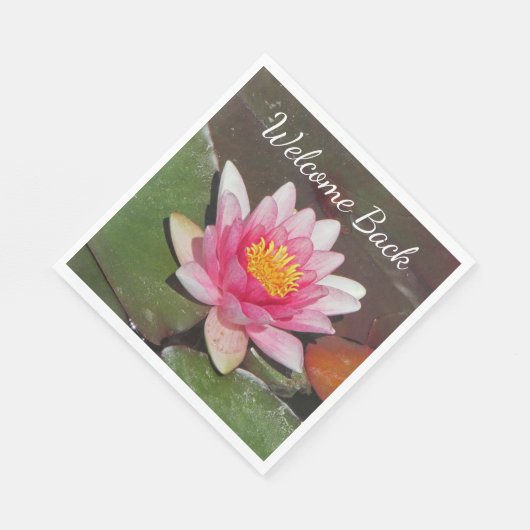 Willkommen zurück Mitarbeiter Lehrer Wasser Lily B Serviette (Ecke)