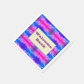 Willkommen Zurück Neon Krawatte-Färbung Muster Fei Serviette (Ecke)