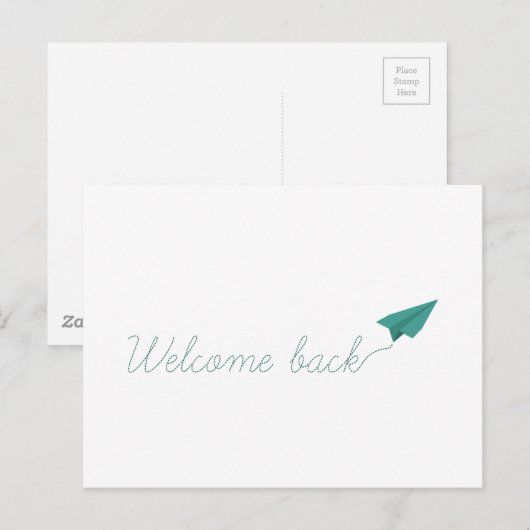Willkommen zurück postkarte (Vorne/Hinten)