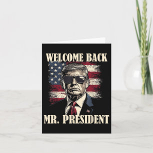 Willkommen Zurück Präsident Donald Trump Sieg Karte