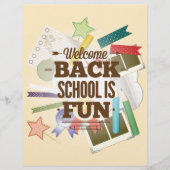 Willkommen zurück Schule macht Spaß Flyer (Vorne)