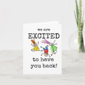Willkommen zurück, wir freuen uns, Sie wieder zu h Karte (Vorderseite)