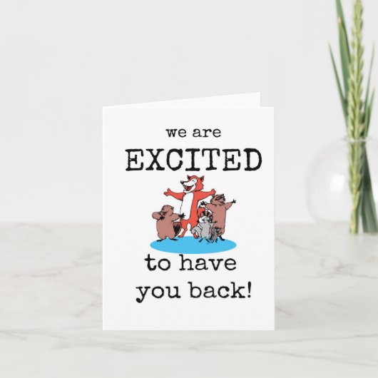 Willkommen zurück, wir freuen uns, Sie wieder zu h Karte (Vorderseite)