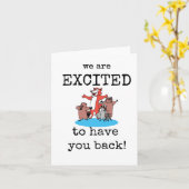 Willkommen zurück, wir freuen uns, Sie wieder zu h Karte (Gelbe Blume)