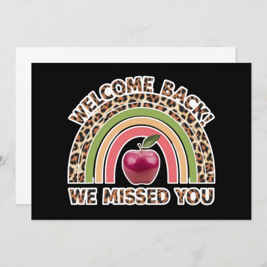 Willkommen zurück, wir haben deinen Lehrer verpass Einladung (Vorne/Hinten)