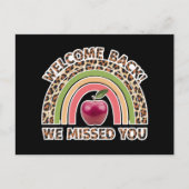 Willkommen zurück, wir haben deinen Lehrer verpass Postkarte (Vorderseite)