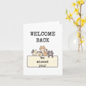 Willkommen zurück, wir haben dich vermisst, Niedli Karte (Gelbe Blume)