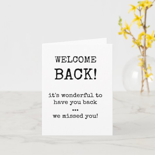 Willkommen Zurück Wir haben Ihre Karte verpasst (Gelbe Blume)