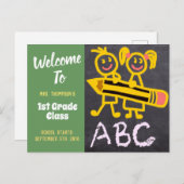 Willkommen zurück zu den Briefen im Schullehrer-Ch Postkarte (Vorne/Hinten)