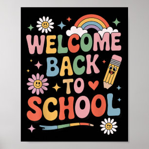Willkommen zurück zu den Schulkindern im Retro Poster