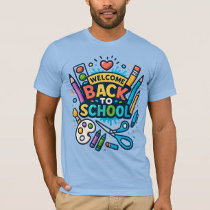 Willkommen zurück zu School Fun Art Design T-Shirt