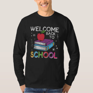 Willkommen zurück zu Schulbüchern Tafel Lehrer T-Shirt