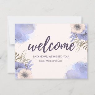 Willkommen zurück Zuhause Mama und Papa Postkarte