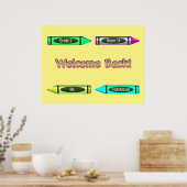 Willkommen zurück zum Design des Custom Crayon Sch Poster (Küche)