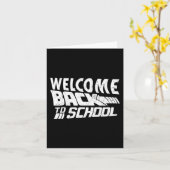 Willkommen zurück zum ersten Schultag Karte (Gelbe Blume)