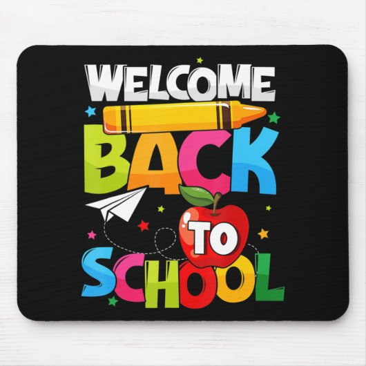 Willkommen zurück zum ersten Schultag Mousepad (Vorne)