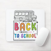 Willkommen zurück zum ersten Schultag Mousepad (Mit Mouse)