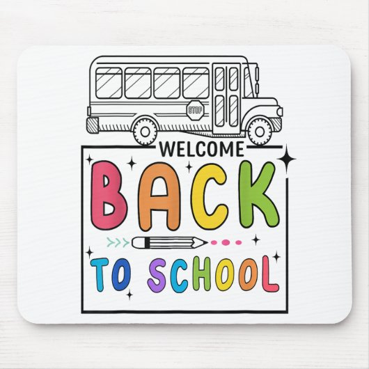 Willkommen zurück zum ersten Schultag Mousepad (Vorne)