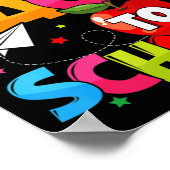 Willkommen zurück zum ersten Schultag Poster (Ecke)