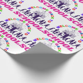 Willkommen zurück zum Geschenk des Liebe-Lehrers d Geschenkpapier (Ecke)