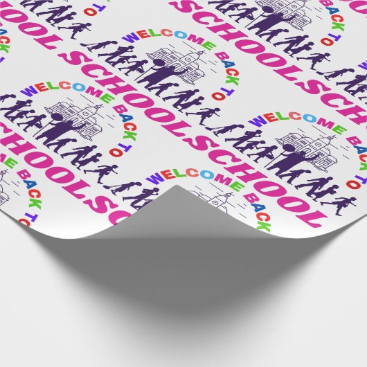 Willkommen zurück zum Geschenk des Liebe-Lehrers d Geschenkpapier (Ecke)