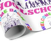 Willkommen zurück zum Geschenk des Liebe-Lehrers d Geschenkpapier (Rolleneckpunkt)