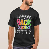 Willkommen zurück zum Kindergarten Lehrer Student T-Shirt (Vorderseite)