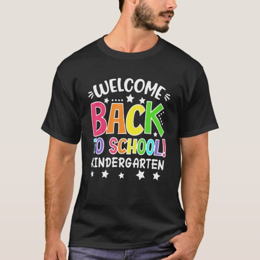 Willkommen zurück zum Kindergarten Lehrer Student T-Shirt (Vorderseite)