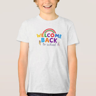 Willkommen zurück zum Regenbogendesign der Schule Tri-Blend Shirt