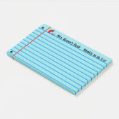 Willkommen zurück zum Schreibtisch des Lehrers Post-it Klebezettel (angewinkelt)