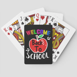 Willkommen Zurück Zum Schul-Shirt Lustige Lehrer S Spielkarten