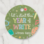 Willkommen zurück zum Schuljahr Geschenkanhänger (Vorderseite)