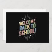 Willkommen zurück zum Schullehrer am ersten Schult Einladung (Vorne/Hinten)