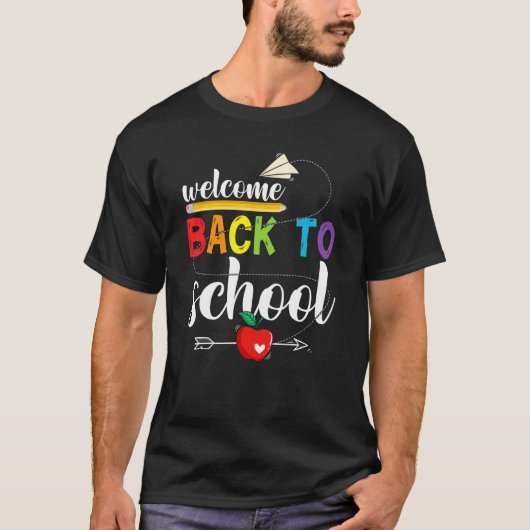 Willkommen zurück zum SchullehrerInnen Schülertag T-Shirt (Vorderseite)