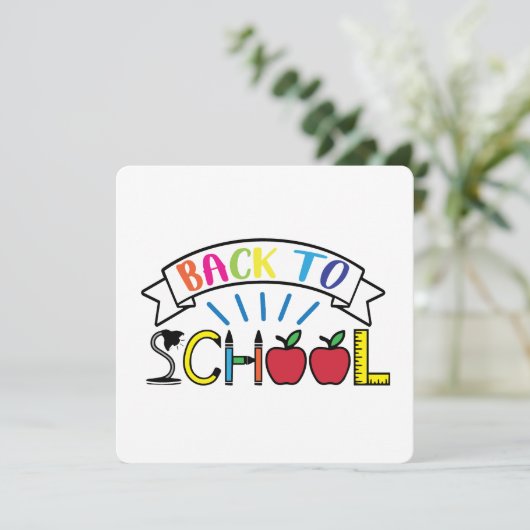 Willkommen zurück zum Schullehrerleben Einladung (Stehend Vorderseite)